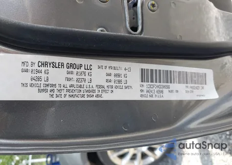 2013 Dodge Dart Limited from USA, damaged, VIN 1C3CDFCHXDD306566